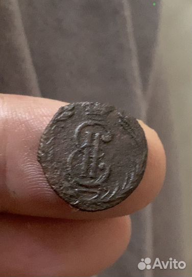 Rrедкая Полушка 1770 Сибирская монета Екатерина II