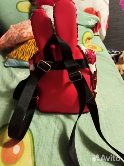 Рюкзак с пайетками и ушками