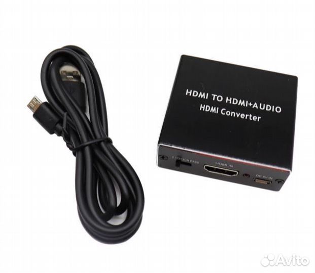 Адаптер hdmi to hdmi + аудио (toslink,jack)