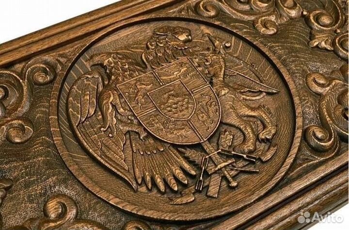 Нарды и шашки резные Герб Армении 61 х 60 см бук Армения 62533