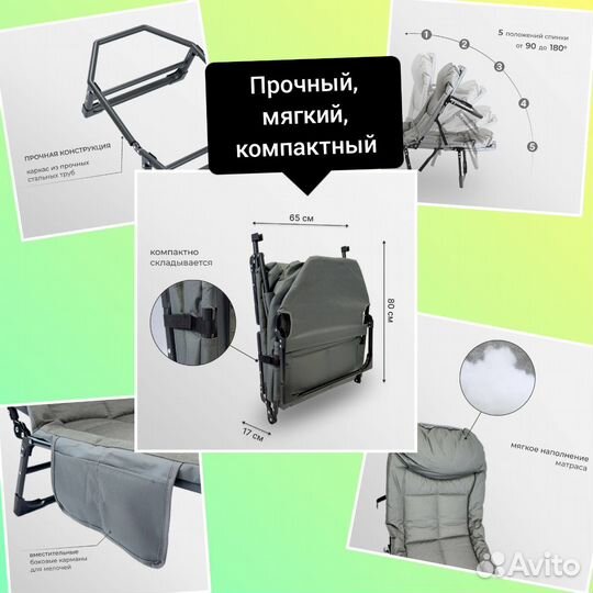 Раскладушка 200*64*32