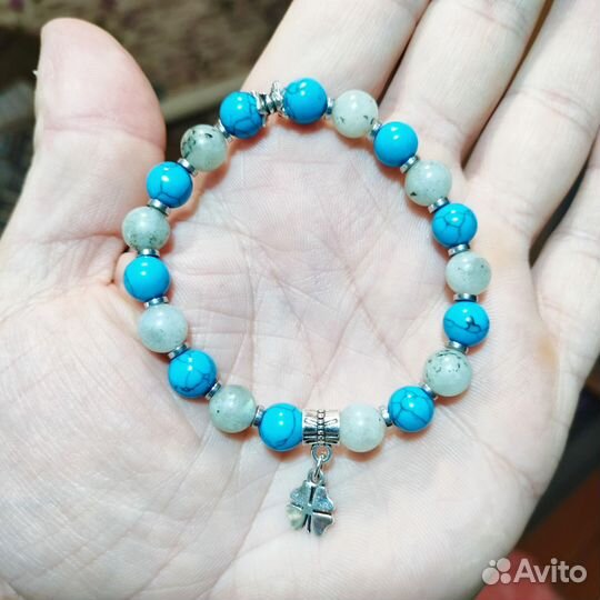 Браслет Бирюза и Лабродорит