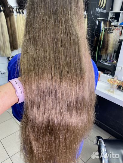 Волосы для наращивания детские 52 см тон 7-8