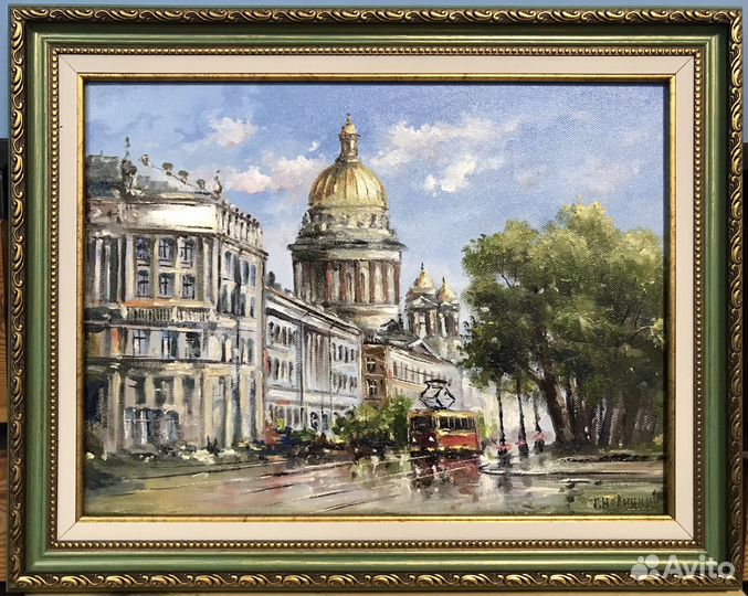 Картина вид Санкт-Петербурга х-масло (пейзаж)