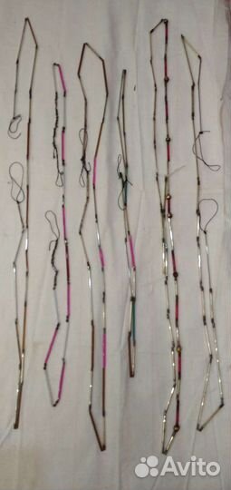 Шесть ёлочных бус из стекляруса времён СССР