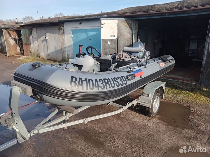 Лодка риб Навигатор 380R, прицеп. мотор Mikatsu 20