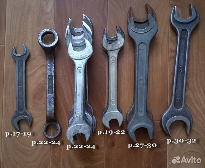 Рожковые гаечные ключи СССР остались 22*24