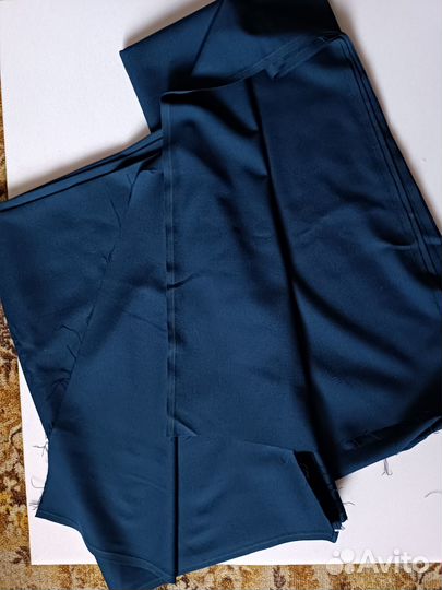 Ткань костюмная синяя шерсть СССР