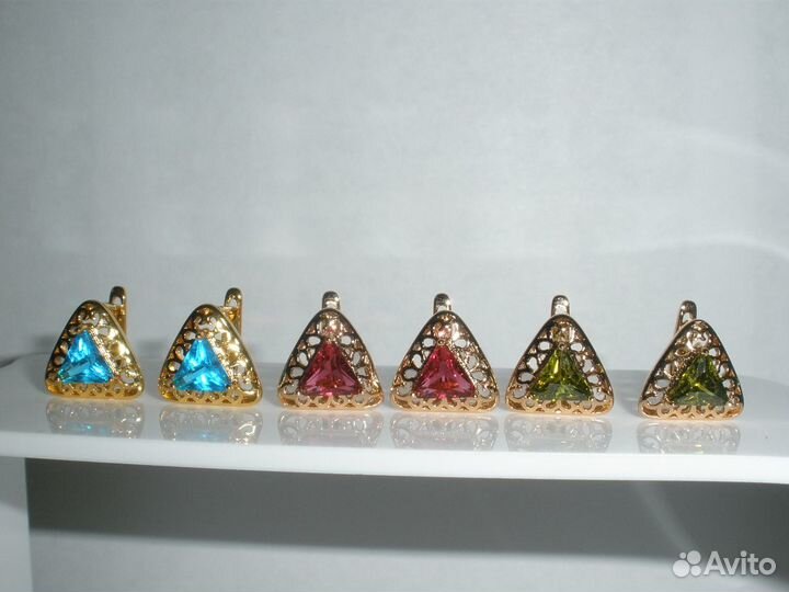 Серьги позолоченные №06