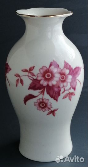 Ваза фарфор Довбыш СССР позолота цветы