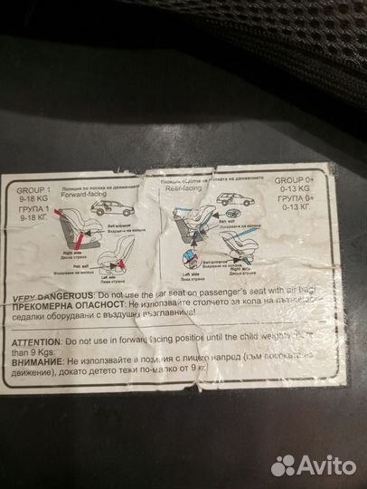 Автомобильное детское кресло от 9 до 36 кг