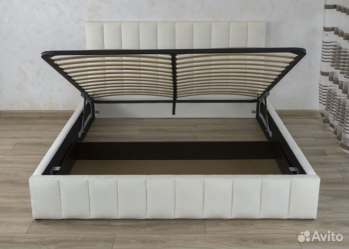 Кровать 180х200 с подъемным механизмом слоновая