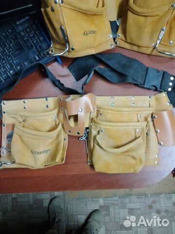 Сумка кожаная на пояс для инструментов