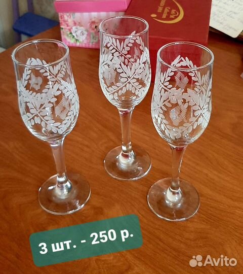 Фужеры, бокалы, стаканы, менажницы