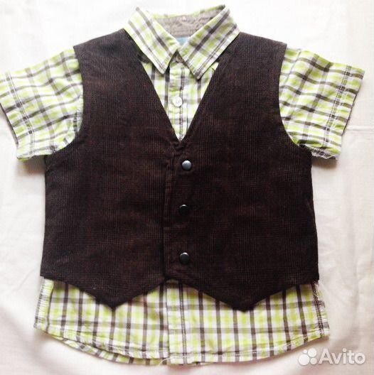 Две рубашки и жилет / рост 104 - пакетом