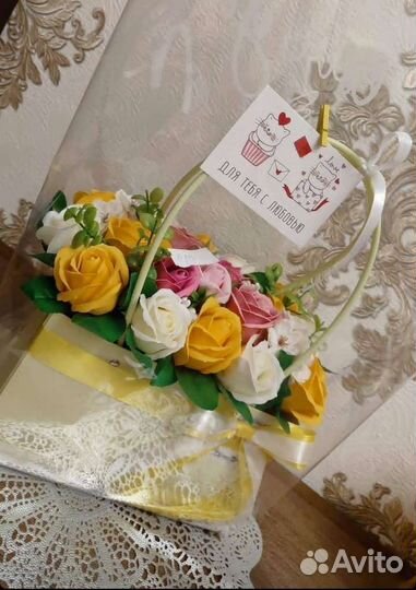 Букеты из мыльных роз