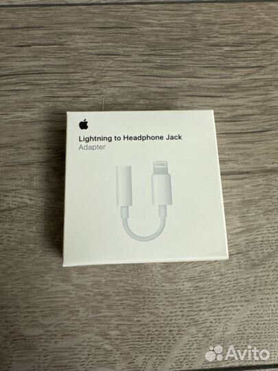 Переходник iPhone lightning 3.5mm белый ориг