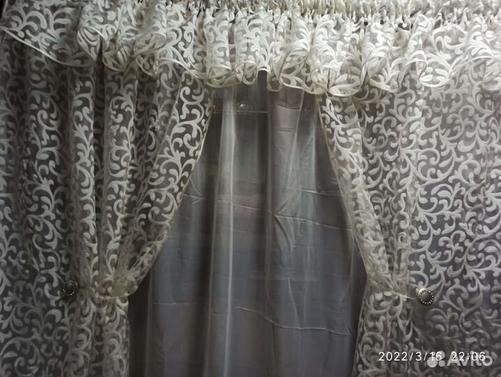 Шторы на кухню готовые новые
