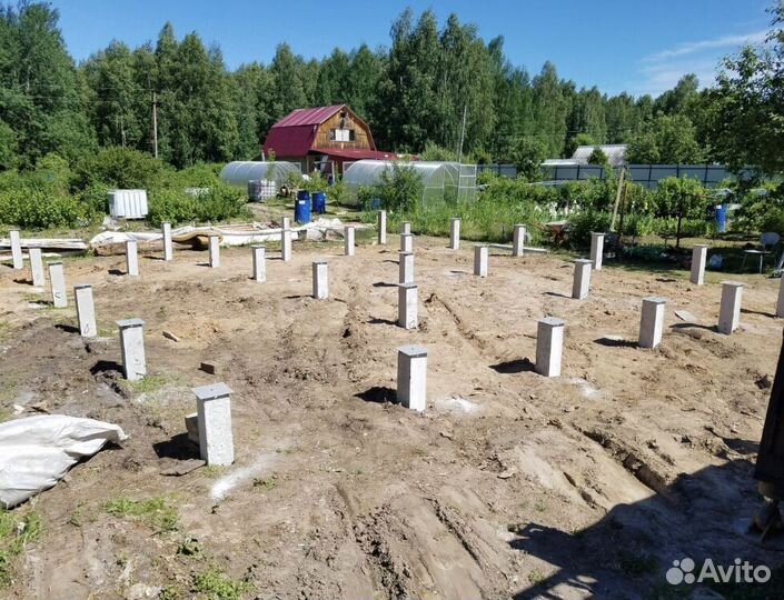 Забивка свай в Борино. Забивной свайный фундамент