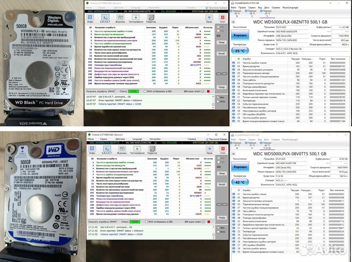 Жесткие диски HDD 2.5 и 3.5