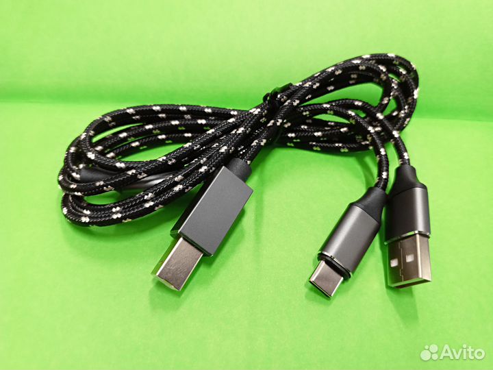 Кабель адаптер MiDi 2 в 1 Type-C, USB, Type-B