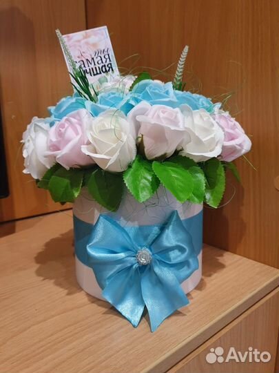 Букет из мыльных роз