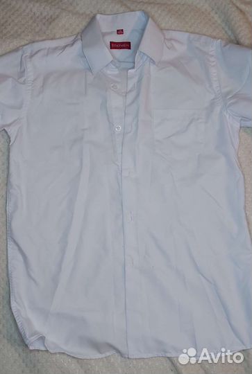 Рубашка белая на мальчика 140-146