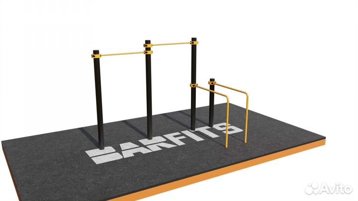 Двойной турник С гнутыми брусьями свс-79 108мм пл