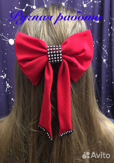 Бант для волос на заколке