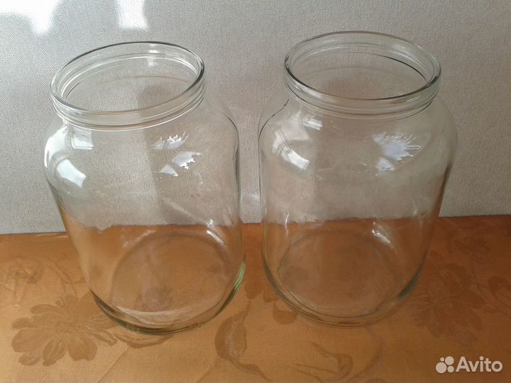 Банки стеклянные объемом 2,5 и 5 литров СССР