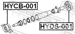 Подшипник опоры карданного вала hycb-001 hycb00