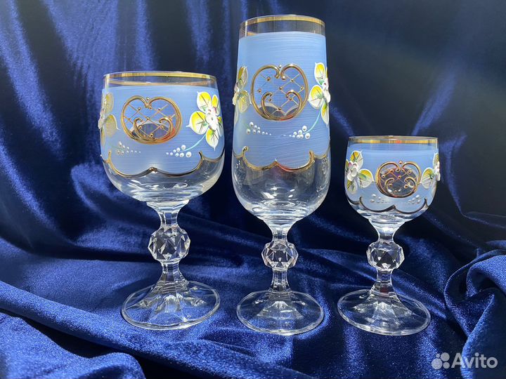 Фужеры Рюмки Набор 18 шт Богемия Чехия