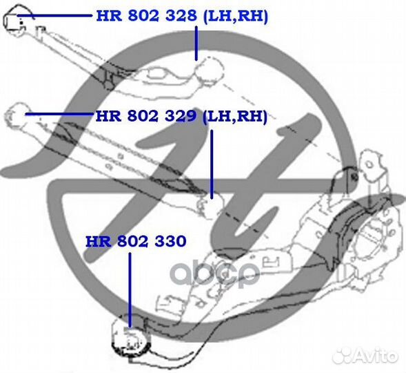 Сайлентблок прав/лев зад nissan qashqai / qashq