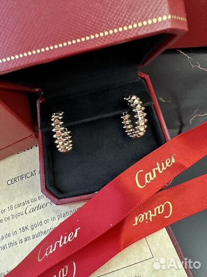 Cartier clash серьги розовое золото 750 пробы