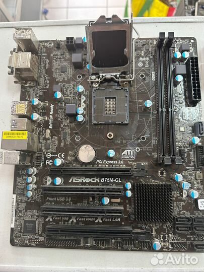 Нерабочая плата 1155 B75M-GL