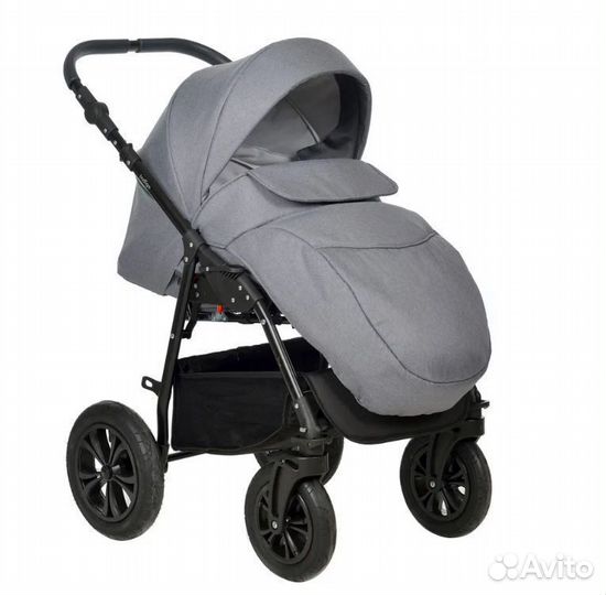 Коляска 2 в 1 Indigo Charlotte Mono серый