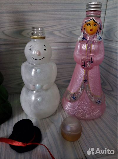 Новогодний набор фигурных бутылок