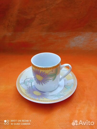 Чайный и кофейн. набор на 4 персоны, фарфор, Китай