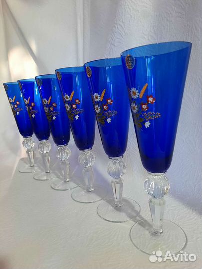 Хрустальные фужеры Суздаль СССР