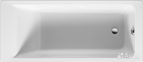 Акриловая ванна Roca Easy 170x75 см, с каркасом, со сливом-переливом