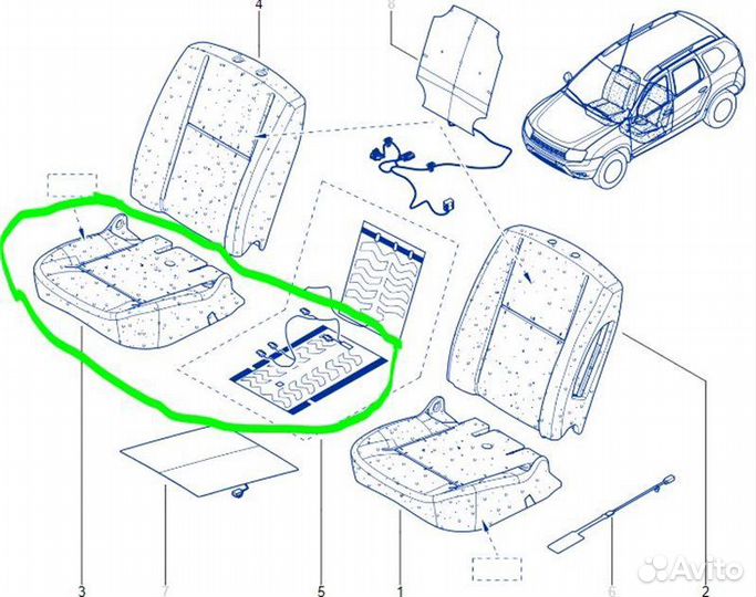 Сидение переднее правое Renault Duster F4R 2014