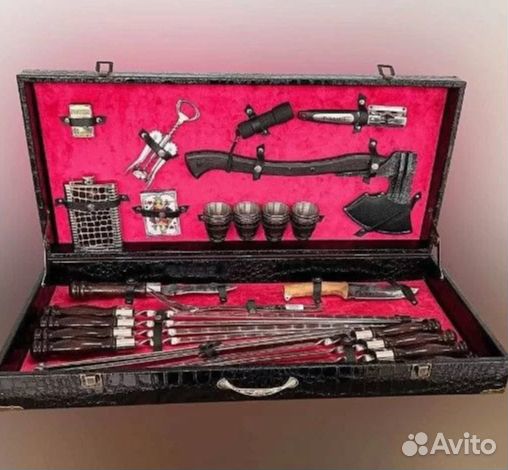 Шашлычный набор №19 в подарочном кейсе
