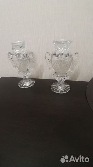 Подсвечники хрустальные