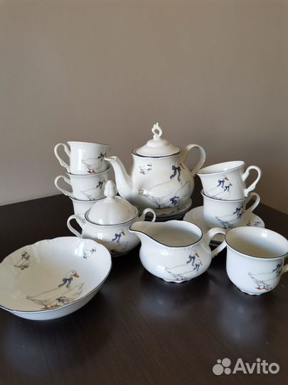 Фарфоровая посуда Гуси Чайный сервиз
