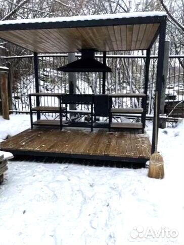 Мангал С печкой под казан