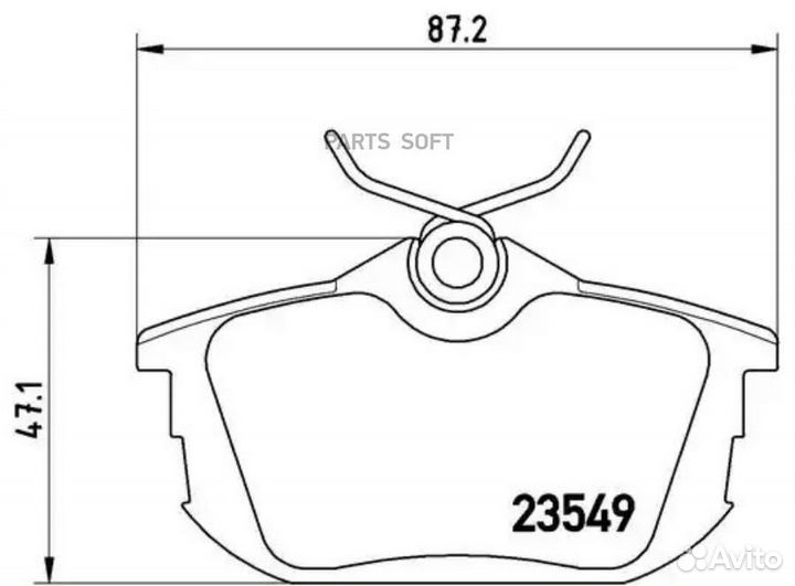 Brembo P54023 P54023 605 12 колодки дисковые з.\ S