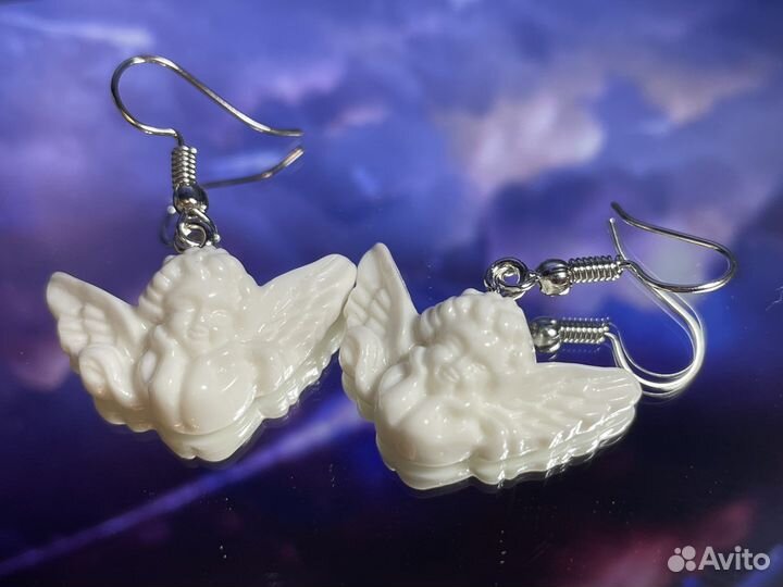 Серьги ангелочки