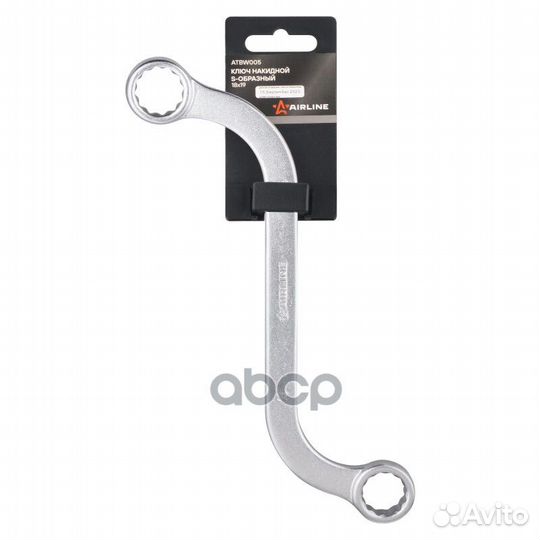 Ключ накидной S-образный 18х19 пласт. подвес PRO