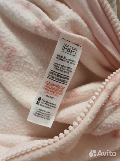 Флисовый слип комбинезон F&F