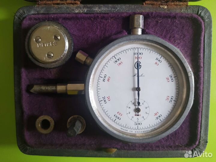Антикварный часовой тахометр Hasler 1930 года